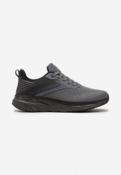 Jasnoszare Lekkie Buty Sportowe Sznurowane z Wstawką z Boku Randia. Szare buty sportowe na co dzień męskie Born2be, bez zapięcia. Za 129.99 zł.