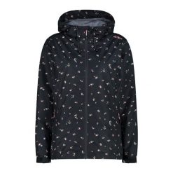 Damska kurtka wodoodporna CMP. Czarne kurtki damskie CMP, bez wzorów, bez kaptura. Za 371.50 zł.