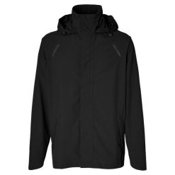Kombinezon przeciwdeszczowy na rower Hoga, czarny. Czarne kombinezony damskie BASIL, bez wzorów, sportowe, bez kołnierzyka, bez ramiączek. Za 459.00 zł.