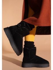 Gooce Skórzane botki zimowe "Crestone" w kolorze czarnym rozmiar: 38. Czarne botki damskie Gooce, na zimę, ze skóry, bez obcasa, na platformie, bez zapięcia. Za 217.99 zł.