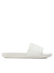 Calvin Klein Klapki Slide Saff Mono HW0HW02106 Biały. Białe klapki damskie CALVIN KLEIN, bez wzorów, ze skóry, bez obcasa. Za 189.99 zł.