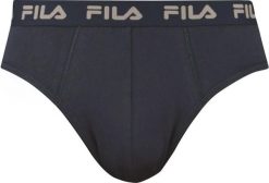 Slipy męskie Fila 1 szt. granatowe - bawełna z elastanem. Czarne slipki męskie 661, bez wzorów, z bawełny. Za 106.99 zł.