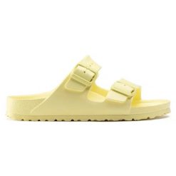 BIRKENSTOCK Arizona EVA Popcorn Klapki męskie. Żółte klapki i japonki męskie Birkenstock, z materiału. Za 219.99 zł.