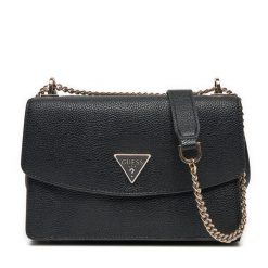 Torebka Guess. Czarne listonoszki damskie Guess, z aplikacjami, bez dodatków. Za 339.99 zł.