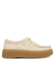 Clarks Półbuty Torhill Bee 26186297 Écru. Półbuty damskie Clarks, bez wzorów, ze skóry, bez obcasa, na płaskiej podeszwie. Za 519.99 zł.