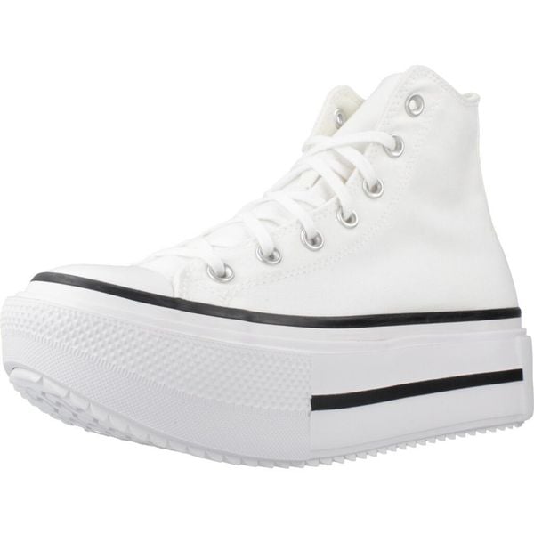 Buty CONVERSE CHUCK TAYLOR ALL STAR LIFT DOUBLE STACK Biały. Białe buty sportowe na co dzień damskie Converse, bez wzorów. Za 389.99 zł.