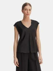 Rinascimento Bluzka CFC0127631003 Czarny Regular Fit. Czarne topy sportowe damskie RINASCIMENTO, m, bez wzorów, z syntetyku, bez ramiączek. Za 229.99 zł.