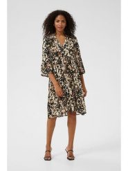 Kaffe Sukienka w kolorze brązowo-beżowym rozmiar: 42. Brązowe sukienki damskie Kaffe, na co dzień, bez wzorów, z wiskozy, bez kołnierzyka, bez ramiączek, midi, proste. Za 126.99 zł.