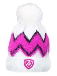 Peak Mountain Czapka "Mouton" w kolorze biało-różowym rozmiar: onesize. Białe czapki zimowe damskie Peak Mountain. Za 100.99 zł.