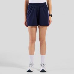 Spodenki damskie Odlo ESSENTIAL 4 INCH Short. Niebieskie szorty damskie Odlo, bez wzorów, sportowe. W wyprzedaży za 179.99 zł.