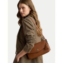 Torebka LAUREN RALPH LAUREN. Brązowe torebki klasyczne damskie Lauren Ralph Lauren, bez wzorów, bez dodatków. Za 1,799.00 zł.
