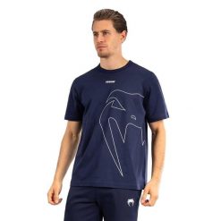 Koszulka męska Venum Giant Connect T-Shirt. Niebieskie t-shirty męskie VENUM, m, bez wzorów, bez kołnierzyka. Za 129.99 zł.