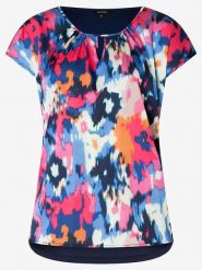 More & More Koszulka w kolorze granatowym ze wzorem rozmiar: 38. Niebieskie bluzki damskie MORE & MORE, bez wzorów, bez kołnierzyka, bez ramiączek. Za 74.81 zł.