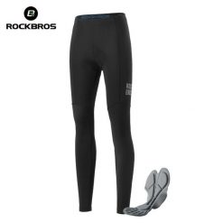 Męskie długie spodnie kolarskie, oddychająca skóra 3D ROCKBROS. Czarne szorty męskie ROCKBROS, bez wzorów, z elastanu. Za 184.96 zł.