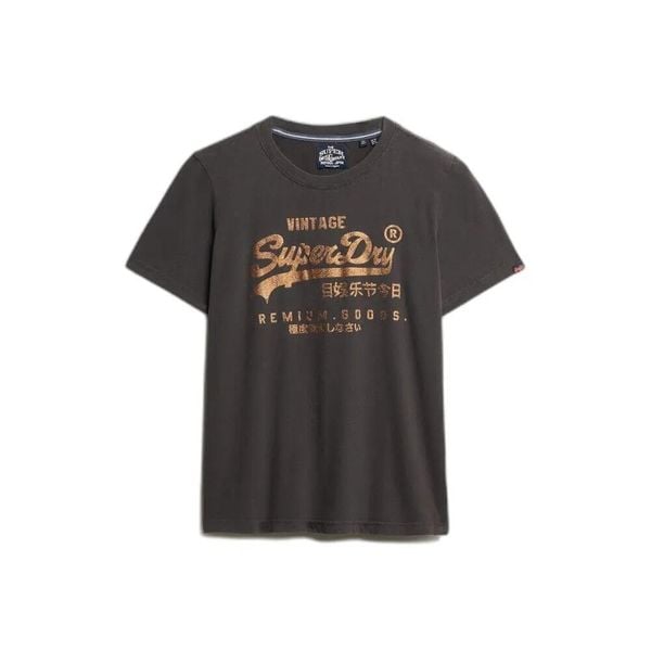 T-shirt z fantazyjnym logo dla kobiet Superdry Vintage. Białe t-shirty damskie Superdry., l, bez wzorów, bez kołnierzyka. Za 175.65 zł.