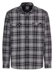 Camel Active Koszula - Regular fit - w kolorze czarno-szarym rozmiar: M. Czarne koszule męskie Camel Active, m, bez wzorów, z bawełny, bez kołnierzyka, bez ramiączek. Za 130.99 zł.