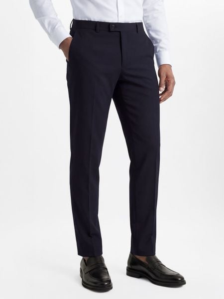 Finshley & Harding spodnie garniturowe Mężczyźni Regular Fit niebieski, 60. Niebieskie spodnie wizytowe męskie Finshley & Harding, z syntetyku. Za 349.95 zł.