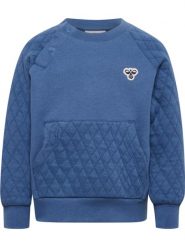 Bluza dla niemowlęcia Hummel Mini Loose. Niebieskie bluzy i bluzki niemowlęce HUMMEL, z aplikacjami, z bawełny, bez ramiączek, długie, bez kaptura. Za 132.00 zł.