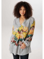 Aniston Bluzka w kolorze szarym rozmiar: 54. Szare bluzki damskie Aniston, bez wzorów, z wiskozy, bez kołnierzyka, bez ramiączek. Za 173.99 zł.