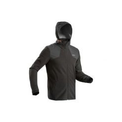 Kurtka polarowa turystyczna SH500 X-Warm męska. Czarne kurtki męskie QUECHUA, na zimę, l, bez wzorów, z elastanu, bez kaptura. Za 169.99 zł.