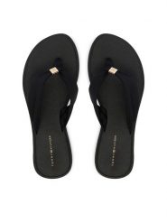 Tommy Hilfiger Japonki Scandi Soft Summer Sandal FW0FW09421 Czarny. Czarne klapki damskie Tommy Hilfiger, bez wzorów, z materiału, bez obcasa. Za 189.99 zł.