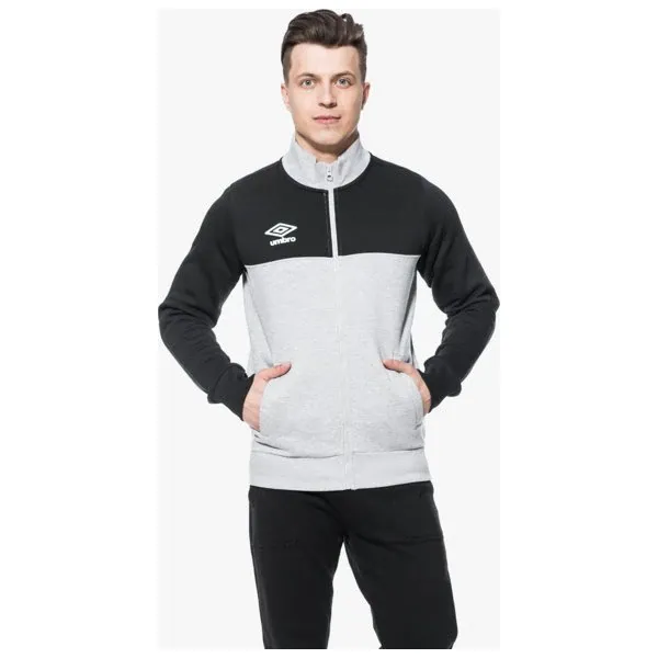 Umbro Bluza Fleece Zip Through , szary, rozmiar M. Szare bluzy bez kaptura męskie Umbro, bez wzorów, z bawełny, sportowe, bez kołnierzyka, bez ramiączek. W wyprzedaży za 99.99 zł.