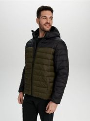 Kurtka puffer z kapturem - zielony. Zielone kurtki męskie Sinsay, l, bez wzorów, klasyczne, z kapturem. Za 49.99 zł.