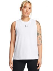 Under Armour Top w kolorze białym rozmiar: S. Białe topy damskie Under Armour, s, bez wzorów, bez kołnierzyka. Za 60.45 zł.