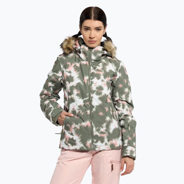 Kurtka snowboardowa damska ROXY Jet Ski. Zielone kurtki damskie Roxy, xs, bez wzorów, bez kaptura, narciarskie. W wyprzedaży za 682.60 zł.