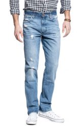 WRANGLER SPODNIE MĘSKIE GREENSBORO CENTER CREASE W15QY1306 112127139. Spodnie materiałowe męskie Wrangler, bez wzorów, z jeansu. Za 229.99 zł.