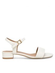 Jenny Fairy Sandały WS21167-01 Biały. Białe sandały damskie Jenny Fairy, bez wzorów, ze skóry, bez obcasa, na płaskiej podeszwie. Za 99.99 zł.