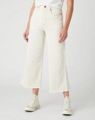 SPODNIE DAMSKIE WRANGLER WORLDWIDE CROPPED COTTON WOOD W2H6D823P 112128628. Spodnie materiałowe damskie Wrangler, bez wzorów, z jeansu. Za 189.99 zł.