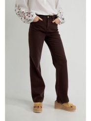 Josephine & Co Spodnie "Serge" w kolorze ciemnobrązowym rozmiar: 38. Brązowe spodnie materiałowe damskie Josephine & Co, bez wzorów, z materiału. Za 226.77 zł.
