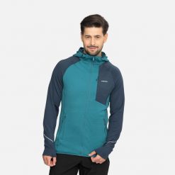 Bluza męska VIKING Birger Man rozpinana z kapturem. Niebieskie bluzy sportowe męskie VIKING, bez wzorów, z elastanu, sportowe, bez kołnierzyka, bez ramiączek. Za 349.90 zł.