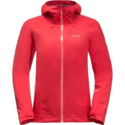 Kurtka Damska Highest Peak 3L. Czerwone kurtki damskie Jack Wolfskin, l, bez wzorów, z materiału, z kapturem. Za 728.99 zł.