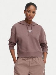 Reebok Bluza Ilona RK25712CCW Brązowy jasny Regular Fit. Brązowe bluzy bez kaptura damskie Reebok, s, z bawełny. Za 199.99 zł.