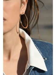 MOODE Kolczyki-kreole "Ethel" rozmiar: onesize. Żółte kolczyki damskie MOODE, ze stali. Za 43.99 zł.