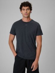 4F Koszulka treningowa szybkoschnąca męska - szara XL. Szare t-shirty sportowe męskie 4f, m, z dzianiny, bez ramiączek, na fitness i siłownię. Za 99.99 zł.