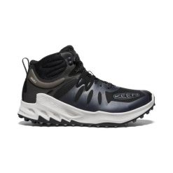 Keen Buty turystyczne męskie ZIONIC MID WP BLACK/STEEL GREY r.41. Czarne buty trekkingowe męskie Keen, z gumy, bez zapięcia, trekkingowe. Za 419.89 zł.