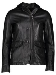 Buffalo Skórzana kurtka w kolorze czarnym rozmiar: 38. Czarne kurtki damskie Buffalo, bez wzorów, ze skóry, bez kaptura. Za 346.18 zł.