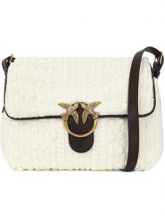 Pinko Torebka w kolorze kremowo-czarnym - 28 x 21 x 12 cm rozmiar: onesize. Brązowe torebki klasyczne damskie Pinko, bez wzorów, z materiału, bez dodatków. Za 1,295.85 zł.