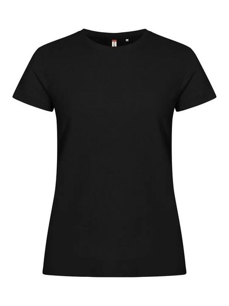 Clique Basic-T Women – T‑shirt damski dopasowany, 100% bawełna (czarny). Czarne t-shirty damskie CLIQUE, m, bez wzorów, z bawełny, bez kołnierzyka. Za 97.35 zł.