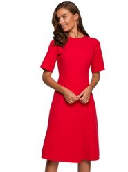 Stylove Sukienka w kolorze czerwonym rozmiar: XXL. Czerwone sukienki damskie Stylove, xxl, bez wzorów, bez kołnierzyka, bez ramiączek, midi. Za 144.92 zł.
