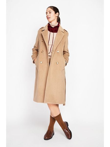 ASSUILI Płaszcz przejściowy w kolorze beżowym rozmiar: 38. Brązowe płaszcze damskie Assuili, z aplikacjami, z tkaniny, klasyczne. Za 314.01 zł.