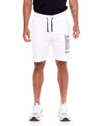 Sportowe bermudy męskie. Białe szorty męskie LEONE 1947 APPAREL, bez wzorów, z bawełny, sportowe. Za 105.21 zł.