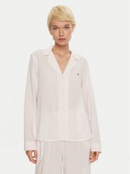 Tommy Hilfiger Koszulka piżamowa UW0UW05635 Różowy Loose Fit. Czerwone koszule nocne damskie Tommy Hilfiger, s, bez wzorów, z wiskozy, bez ramiączek. Za 149.99 zł.