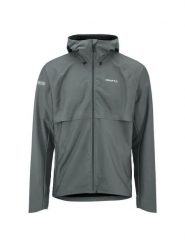 Craft PRO Hydro Jacket 3 M wodoodporna i oddychająca kurtka biegowa. Szare kurtki treningowe męskie Craft, l, bez wzorów, do biegania. Za 903.05 zł.