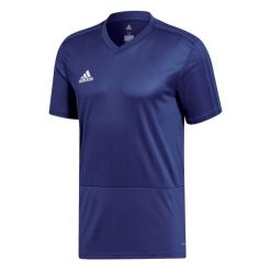 Koszulka męska adidas Condivo 18 Training Jersey. Niebieskie t-shirty sportowe męskie Adidas, m, z dzianiny, bez ramiączek, na fitness i siłownię, climacool (adidas). Za 96.99 zł.