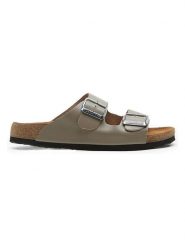 Comfortfusse Skórzane klapki w kolorze beżowym rozmiar: 35. Brązowe klapki damskie Comfortfusse, bez wzorów, bez obcasa. Za 239.95 zł.