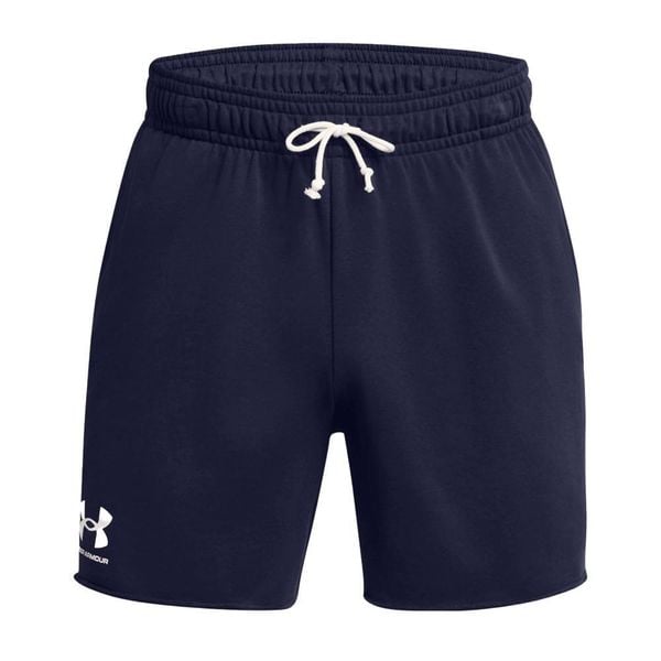 Szorty Under Armour Rival Terry. Niebieskie spodenki sportowe damskie Under Armour, bez wzorów, sportowe. Za 211.15 zł.